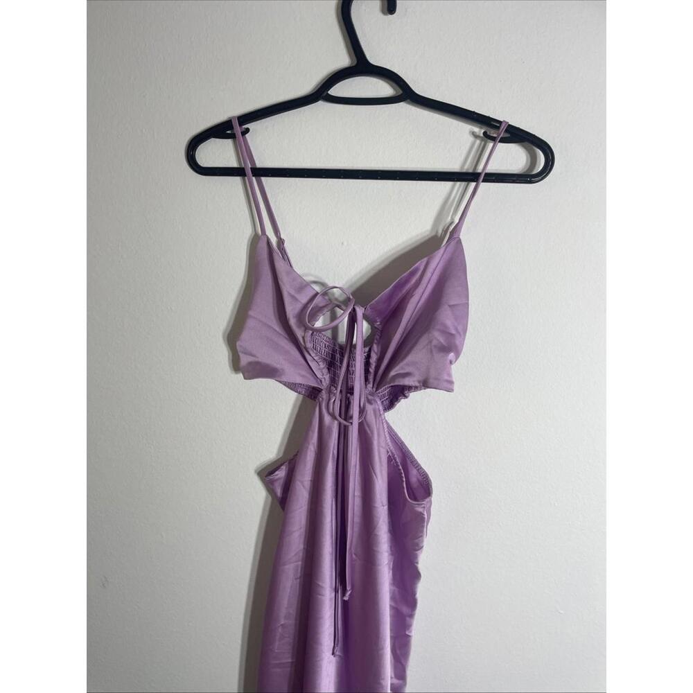 NWT Show Me Your MuMu Lilac Luxe Satin Codie Cutout Dress Sz S msrp $154 - Picture 9 of 11